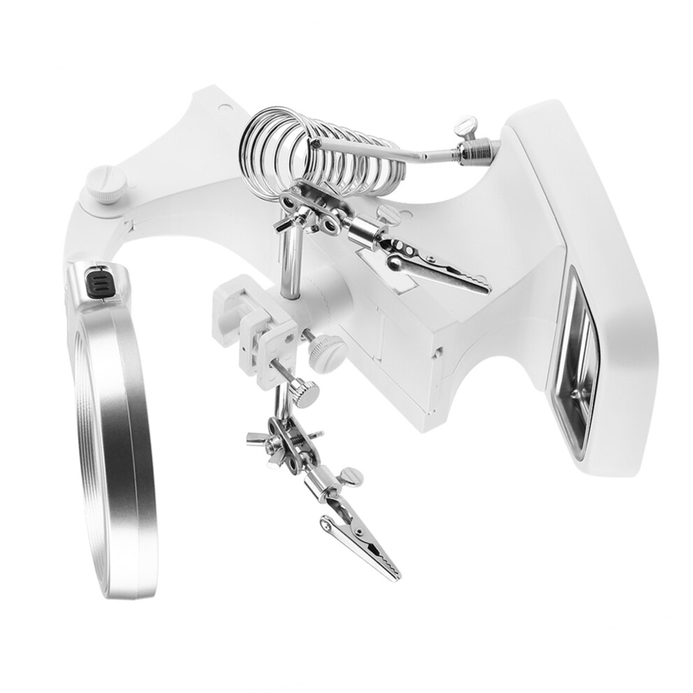 Versatile Welding Led Magnifier With Dual Lenses And Alligator Clips 3331362723281