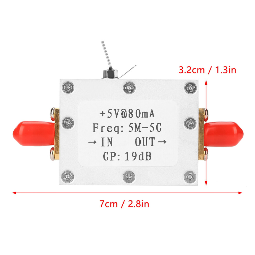 5M-5Ghz Rf Signal Amplifier 19Db Gain, 7X3.2cm, Wideband 4641362728353