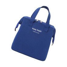 Large Capacity Pastel Lunch Bag Durable Waterproof Oxford-Blue