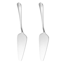 Hochglanzpoliertes Dessert-Servierset aus Edelstahl, fein gezahnter Tortenspatel für sauberes Schneiden, ergonomischer, rutschfester Griff, perfekt