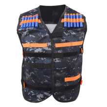 Camouflage Toy Gun Vest with Darts and Clips for Kids 55x52cm