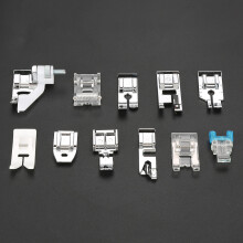 11PCS Multifunctional Sewing Machine Press Foot Set Durable Metal Silver