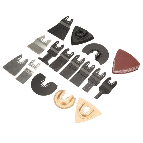 40 Stück Oszillierende Multi-Tool-Sägeblätter Schleifplatten Set, Schwarz 1