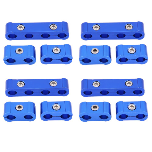 Engine Spark Plug Wire Clamp Kit 12Pcs for 8mm 9mm 10mm Braided Hoses
