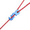 4pcs Reflective Tent Wind Rope Set, 370cm, Red 5