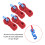 4pcs Reflective Tent Wind Rope Set, 370cm, Red 8