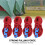 4pcs Reflective Tent Wind Rope Set, 370cm, Red 4