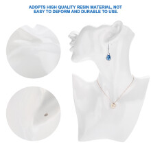Necklace & Earring Display Mannequin Head White Lightweight & Robust Material