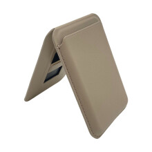 Magnetic Phone Wallet with Adjustable Stand Leather-Desert Gold