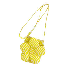 Flower Grid Shoulder Bag Adjustable Strap Crossbody Bags-Yellow