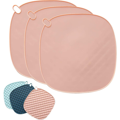 Tapete de silicone antiderrapante para panelas, fácil de limpar, com isolamento térmico e multifuncionalidade. Flexível e resistente, feito de 2