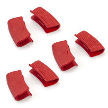 Tepelně odolné silikonové rukojeti hrnců, protiskluzový design, ideální pro různé druhy nádobí, balení obsahuje 3 páry (6 kusů)