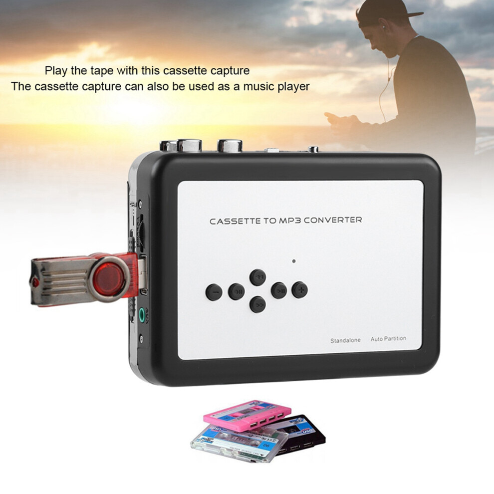 Portable Cassette To Mp3 Converter With Usb Flash Drive Support 8101362735417