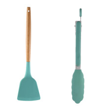 Set de spatule din silicon de calitate alimentară, ustensile antiaderente pentru gătit zilnic, rezistente la căldură până la 240C, 2 bucăți