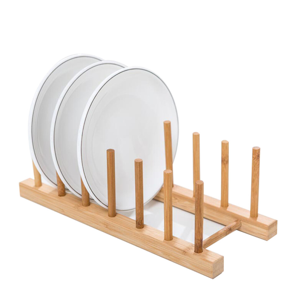 Pot Lid Holder, Bamboo Cutting Board Organizer With 7 Extra Wide Slots, Innovative Design For Efficient Cabinet Space Management (Natural)-image-OPC-PN56K6K-NEW