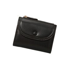 Porte-cartes court portefeuille femme Construction légère-Noir