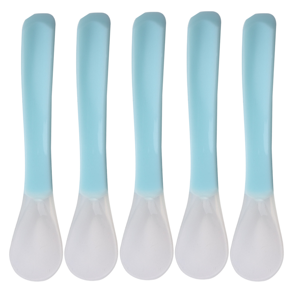 Baby Food Safe Silicone Spoons, Ergonomically Designed Long Handles for Easy Grip, Ultra-Soft Tips Ensure Gentle Feeding Experiences