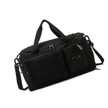 Travel Duffle Bag,Overnight Weekender Bag Workout Gym Bag-Black
