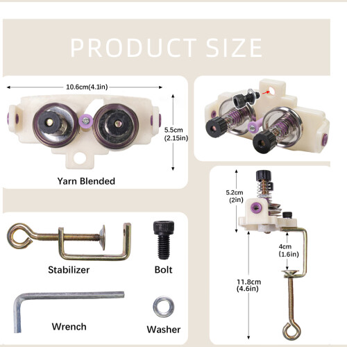Double Head Yarn Guide Device for Crocheting Knitting Weaving 2