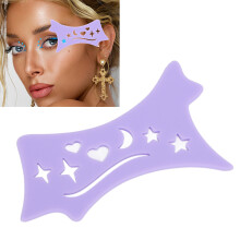 Augen-Make-up-Schablonen 2 Stück Silikon-Ausschnittformen für Make-up Lila