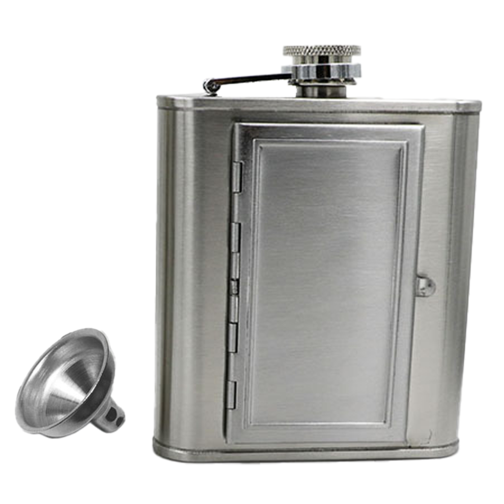 Groom Gift Suitable Pu Leather Wrapped Bottle With Leak-proof Design, Food Grade Stainless Steel Discrete Pocket Hip Flask for Travel Concerts Outdoor-image-OPC-PN56MS9-NEW
