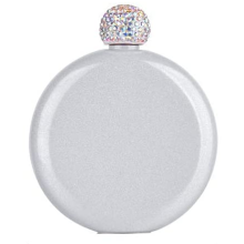 Snygg bärbar vinflaska, läckagesäker design säkerställer diskret reseupplevelse, rostfri stålflaska med glitterbeläggning och strasslock för