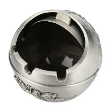 Portable Round Ball Car Ashtray Gift Home Décor Stamped Pattern #01