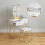 Homcom HOMCOM Dressing Table Set With LED Mirror & Stool 2 Drawers Makeup Desk 14