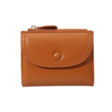 Portefeuille accrocheur pour femmes, taille compacte,-brun