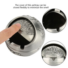 Portable Round Car Ashtray with Pattern Ideal for Travel & Home (#03)