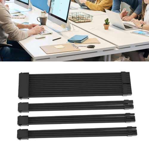 Flexible Sleeved Power Extension Cords- Black 2