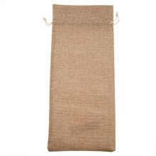 12pcs Linen Fabric Wine Bags with Drawstring Fancy Champagne Cover Deep Linen