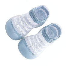 Baby Bodenkleidung Socken Blau 12 cm Atmungsaktiv Elastisch Rutschfest Baumwolle