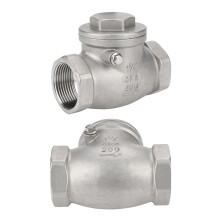DN32 Stainless Steel Check Valve Female Thread 200PSI One Way for Water Oil Gas