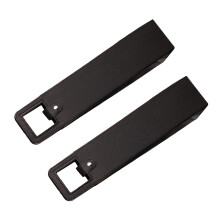 Set of 2 Sophisticated Leather Wine Pouches Portable-Black