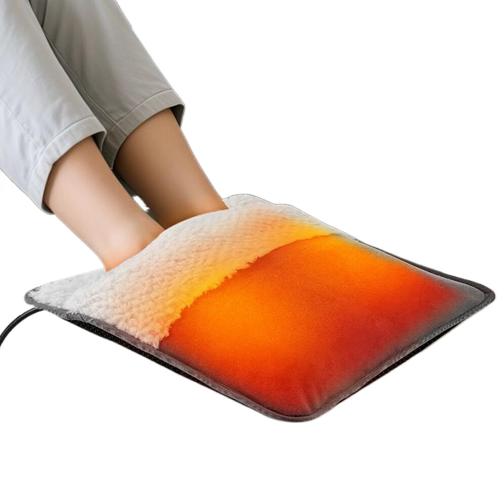 Heated Foot Warmer USB Powered Plush Mat With Constant Temperature Fast Heating For Winter Dorm Office Bedroom