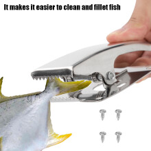 Edelstahl-Fischfilet-Klammer mit Schrauben für Reinigungsbrett, 9,5 cm