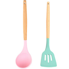 Îmbunătățiți-vă experiența culinară cu setul nostru de ustensile de bucătărie din silicon, mânere din lemn proiectate ergonomic pentru o