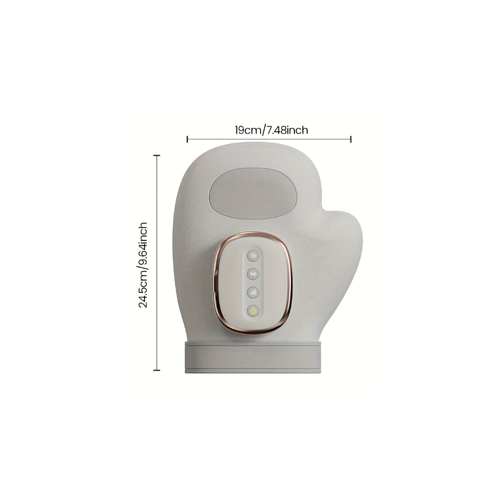 White (White) [Heating Hand Massager] Rechargeable Hand Massager With Heating And Air Pressure Massage Features | Unisex