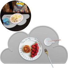 Interaktive Silikon-Tischsets, temperaturbeständig, rutschfest und lebensmittelecht – ideal für Kinder und Kleinkinder, perfekt für Zuhause,