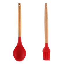 Set de ustensile de bucătărie cu miez din oțel inoxidabil, furculiță pentru paste din silicon cu design igienic, mâner ergonomic, spatulă
