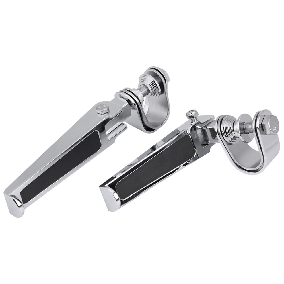 Durable Alloy Motorcycle Foot Pegs W/ Engine Guard Clamps 1"-1.25 6901362741850