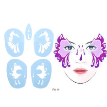 6-Pack Reusable Face Paint Stencils for Halloween & Party Makeup
