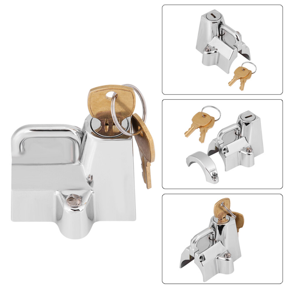 Universal Stainless Steel Helmet Lock Hook With 2 Keys For Bikes 4951362743011