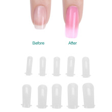 100 Stück transparente Nagelform-Schablonen, Vollkover-Gel-Form, DIY Nagelverlängerung
