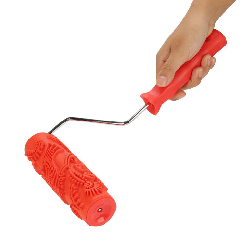 7IN Rubber Embossing Wall Printing Roller DIY Texture Tool EG343T