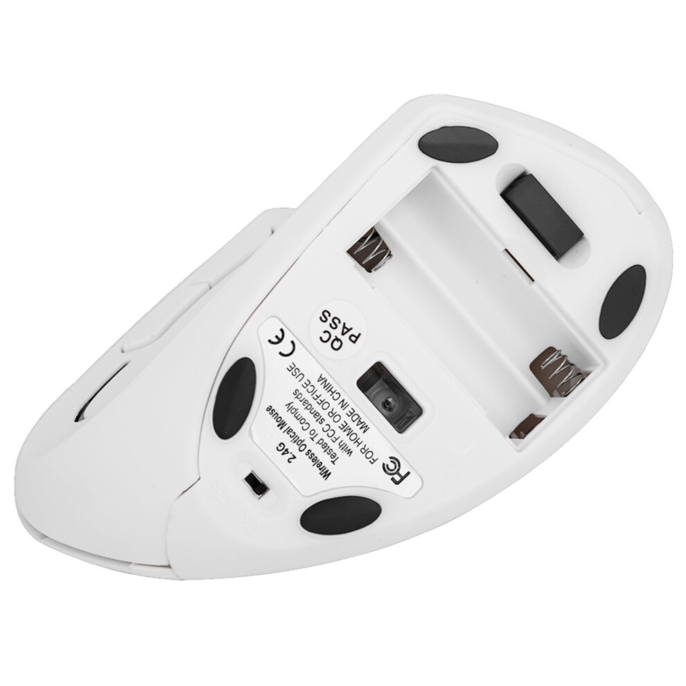 Wireless Gaming Mouse 2.4Ghz 1600Dpi Vertical Ergonomic For Laptop/Pc White 9331362745188