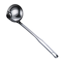Suppeøse, meget lang levetid, olieseparatorske i rustfrit stål til sovse, gryderetter, varm gryde, multifunktionel skimmer med ergonomisk gribegreb