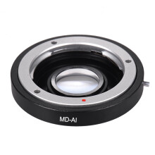 MD-AI Lens Mount Adapter Ring for Minolta MD to Nikon F, Black