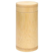 Tarro de té de bambú de excelente calidad, ecológico, portátil y hermético, para almacenar té a granel (S)